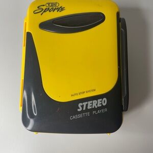 Yellow & Black Stereo Cassette Player
